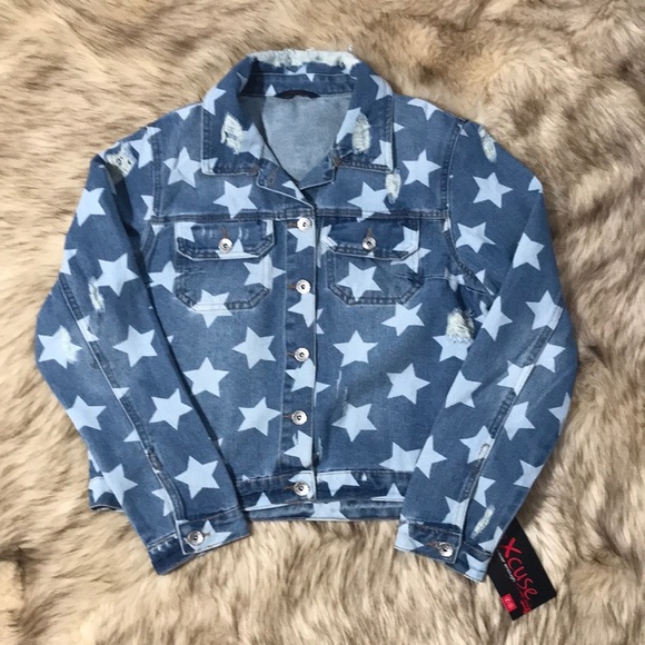 Jackets & Blazers - ⭐️Western Star Print Denim Jacket